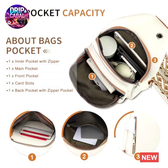 PU Leather Anti Theft Sling Bag Convertible Crossbody Fanny Pack Backpack main image 5